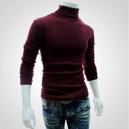 Liva Girl Herren-Rollkragenpullover, schmal geschnitten