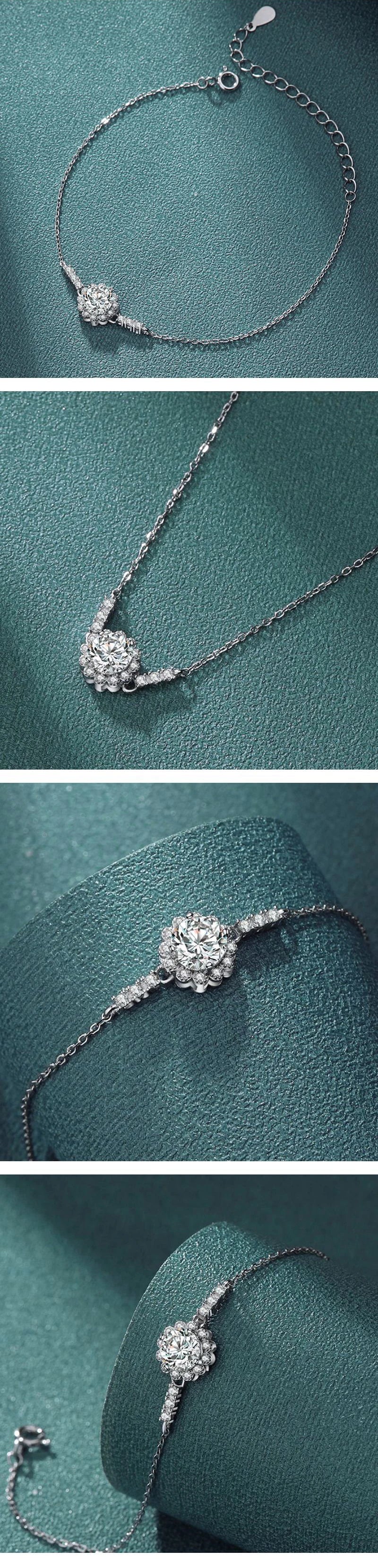 Moissanite Hópehely Karkötő