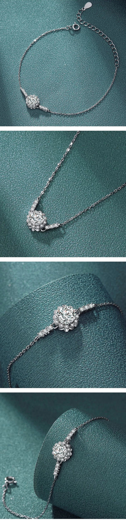 Moissanite Hópehely Karkötő