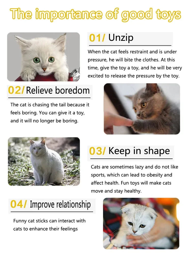 CatJoy Kiscica Játékok Válogatás - Sokoldalú Macska Játszókészlet Színes Sisal Egérrel Harang Gömbbel