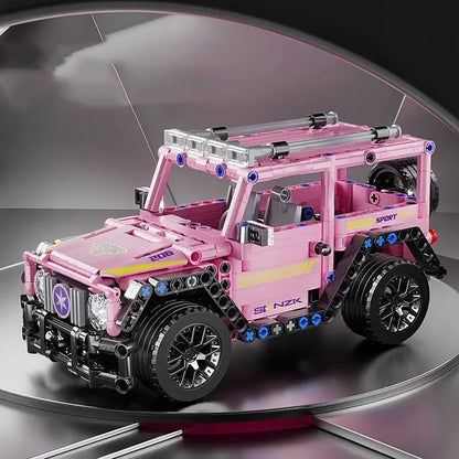 Lego Kompatibilis 1239 Darabos Rózsaszín Terepjáró Építőblokkok Modell - Könnyen Összeszerelhető Születésnapokra
