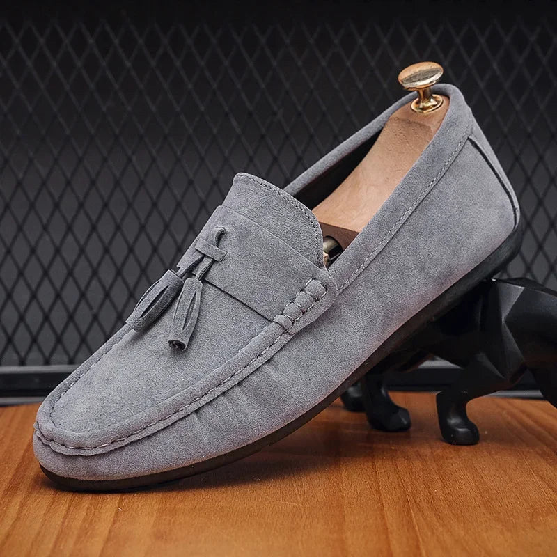 Férfi Casual Loafer - Bojtos Bőr Mokaszin Puha Talppal