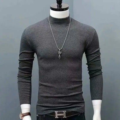 Férfi Garbó Nyakú Slim Fit