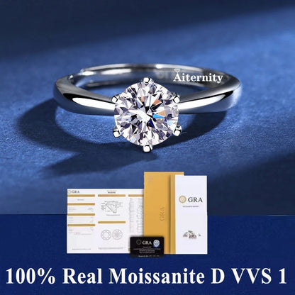 AITERNITY Moissanite Szív Gyűrű