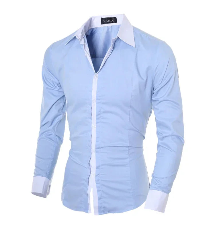 Férfi Ing Slim Fit Csíkos Liva