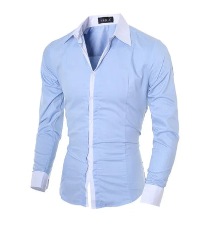 Férfi Ing Slim Fit Csíkos Liva