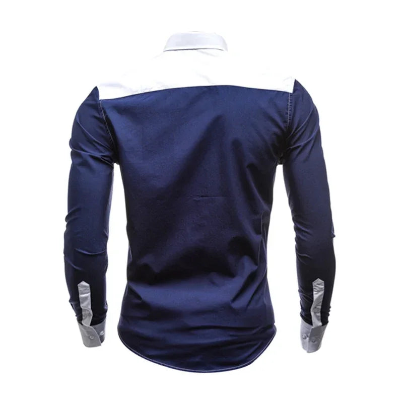Férfi Ing Slim Fit Csíkos Liva