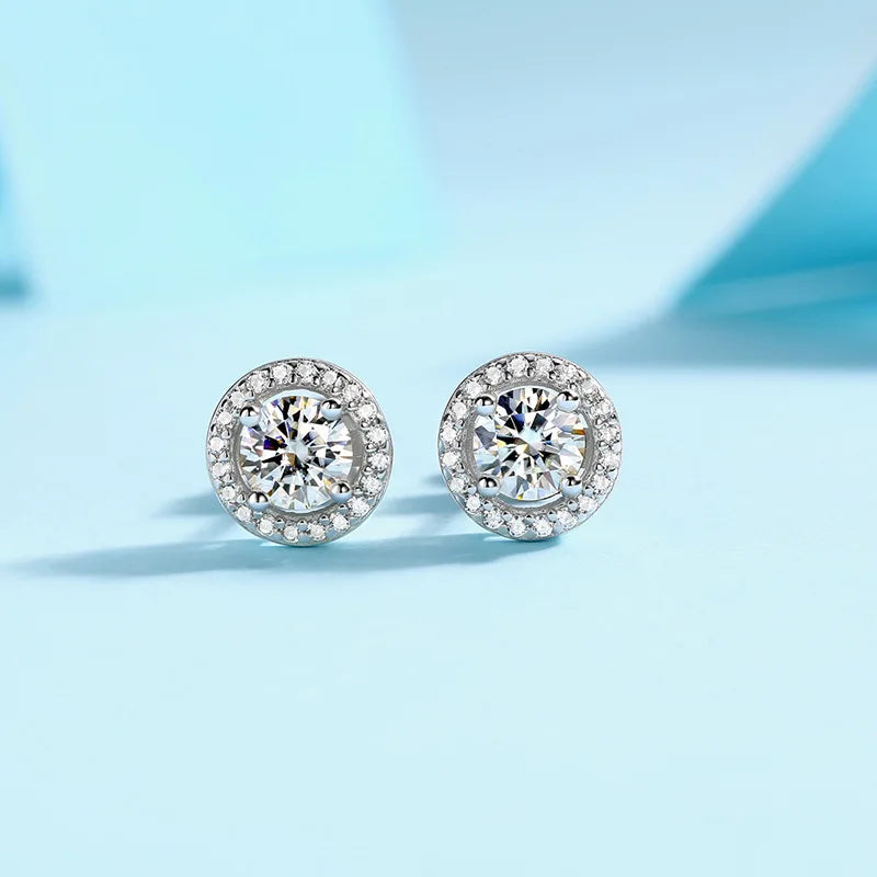 Moissanite Csavaros Fülbevaló