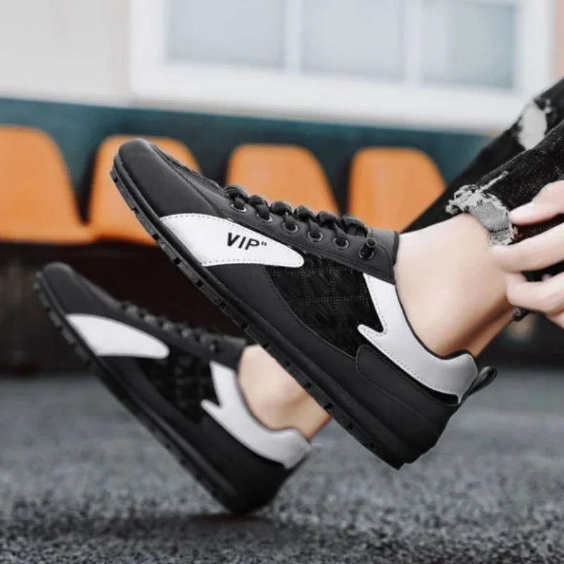 Férfi Nyári Félcipő Baotou Papucs - Divatos Lapos Talpú Bean Shoes