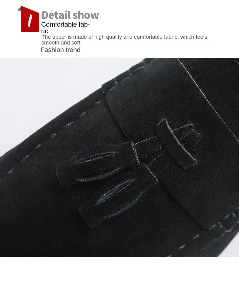 Férfi Casual Loafer - Bojtos Bőr Mokaszin Puha Talppal