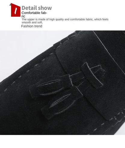 Férfi Casual Loafer - Bojtos Bőr Mokaszin Puha Talppal