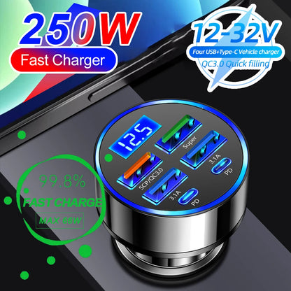 Autós Töltő 250W PD Gyors