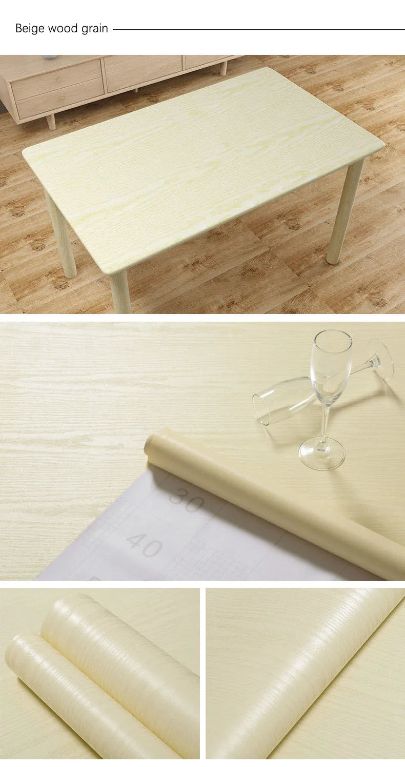 Wood Pattern Self-Adhesive Wall Film