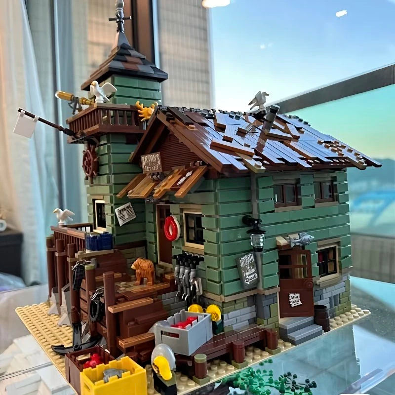 2643 Darabos Horgászkunyhó Építő Szett Lego Kompatibilis - Részletes Óceán Témájú Ház
