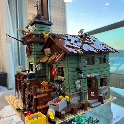 2643 Darabos Horgászkunyhó Építő Szett Lego Kompatibilis - Részletes Óceán Témájú Ház