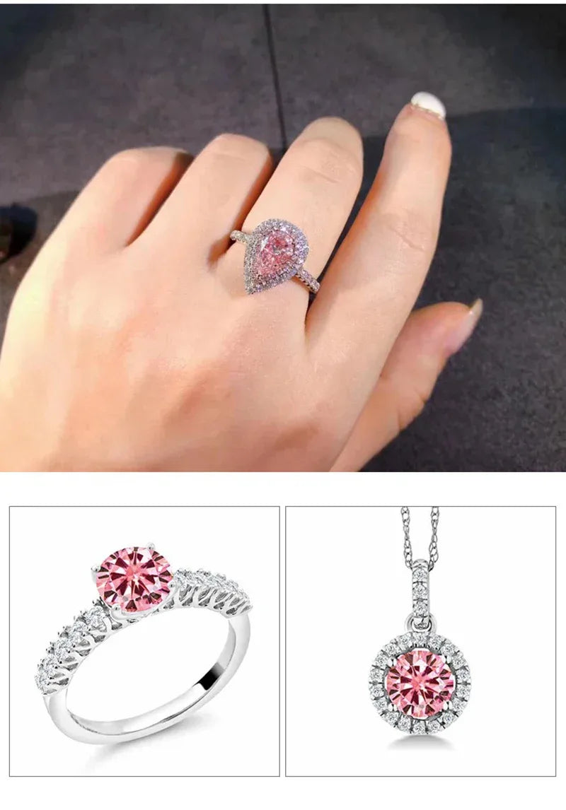 0.5-6ct Rare Colored Moissanite Loose Stone Real VVS1 Lab Grown Princess Crystal Yellow Pink Certified Heart Moissanite Diamonds - BAALAAZ