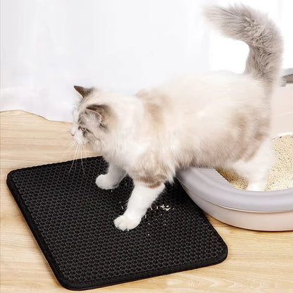 Macska Litter Mat 30x30 Cm - Vízálló Dupla Réteg Csúszásmentes és Mosható 1/2/3 Db