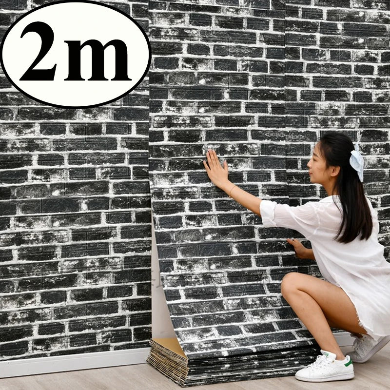 DZQ 3D Tégla Fali Dekor Otthon