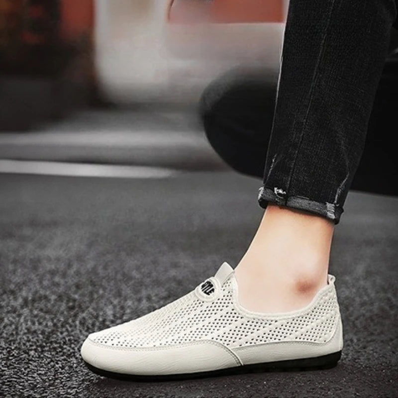 Férfi Nyári Mokaszin Cipő Könnyű Mesh - Elegáns Casual Loafer