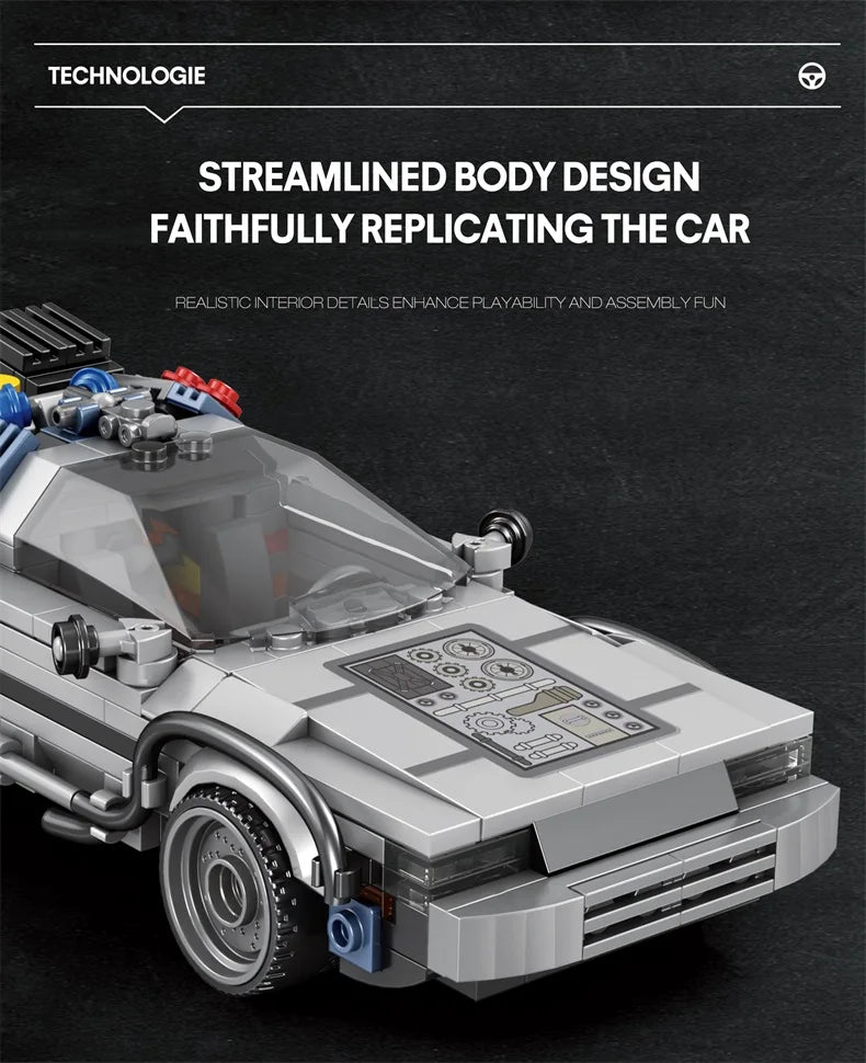 M MENBIS 1 24 Classic Movie Racing Car Építő Kocka Készlet Lego Kompatibilis MOC Modell Gyerekeknek