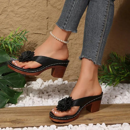 Schuhe mit PU-Obermaterial und quadratischem Absatz