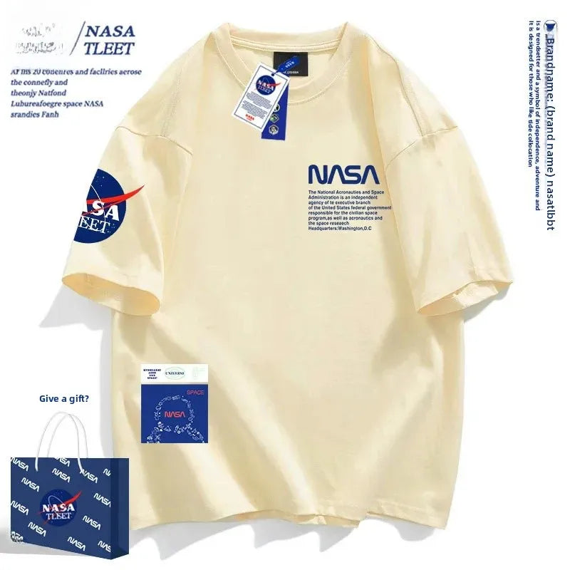 NASA-Baumwoll-T-Shirt, atmungsaktives Muster