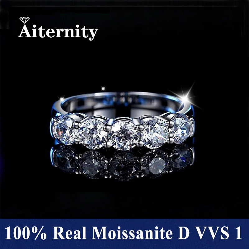 Moissanite Gyűrű 925 Nőknek