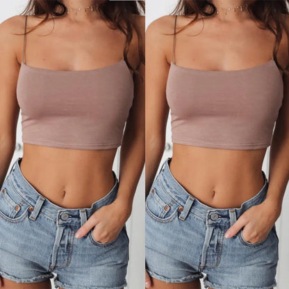 Chic Crop Top Női DIAUCHARNCN