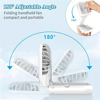 Xiaomi 3000mAh Összecsukható Asztali Ventilátor - USB Töltés, Nyakba Akasztható, Hordozható