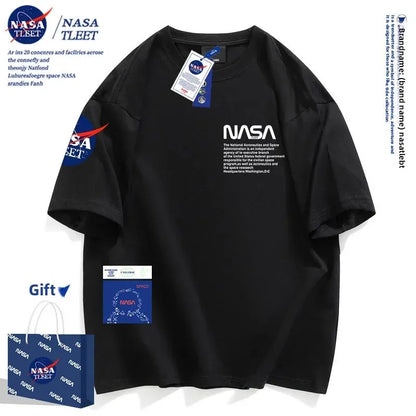 NASA-Baumwoll-T-Shirt, atmungsaktives Muster
