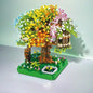 Rainbow Tree House Építő Blokk Készlet - Kézzel Készített 1421 Db Szivárványos ABS Anyagból Ajándékötlet