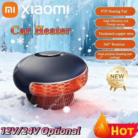 Xiaomi 12V/24V Autós Fűtő-Hűtő 2in1 - 360° Forgás, Gyors Melegítés, Összecsukható