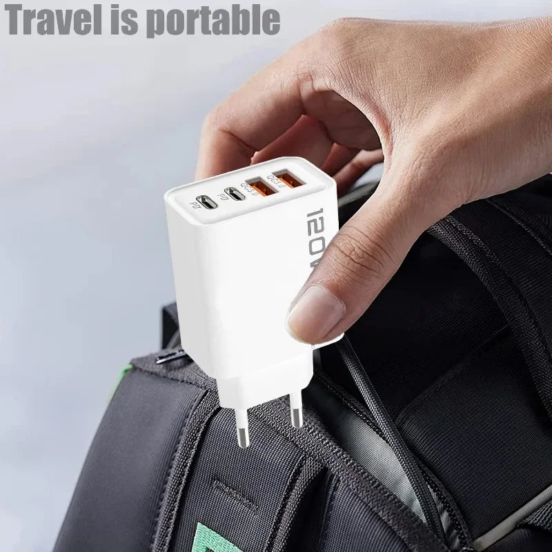 120W Gyors Töltő 4 Port USB C