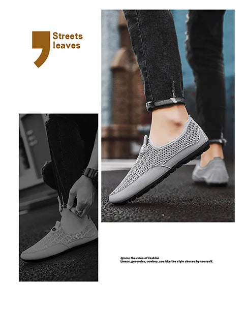 Férfi Nyári Mokaszin Cipő Könnyű Mesh - Elegáns Casual Loafer