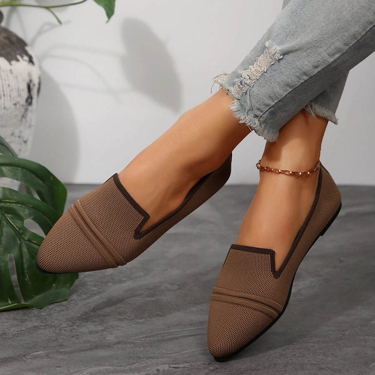 RZSMTYA Women's Slipon Flat Shoes