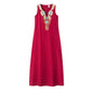 Damen-Boho-Kleid mit V-Ausschnitt