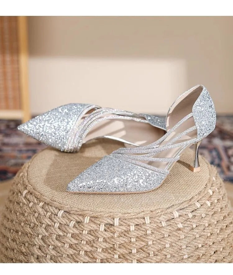 RZSMTYA Glitter Pumps Women