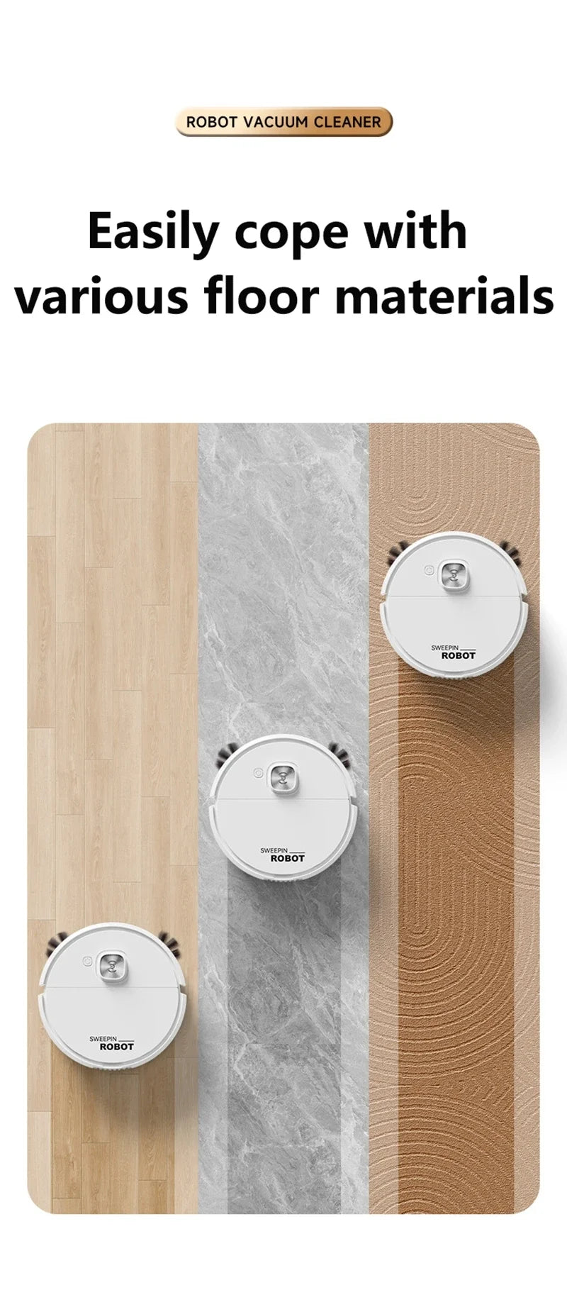 Xiaomi 3-in-1 Smart-Saugroboter – Kehren, Saugen, Wischen, geräuscharm, automatisch