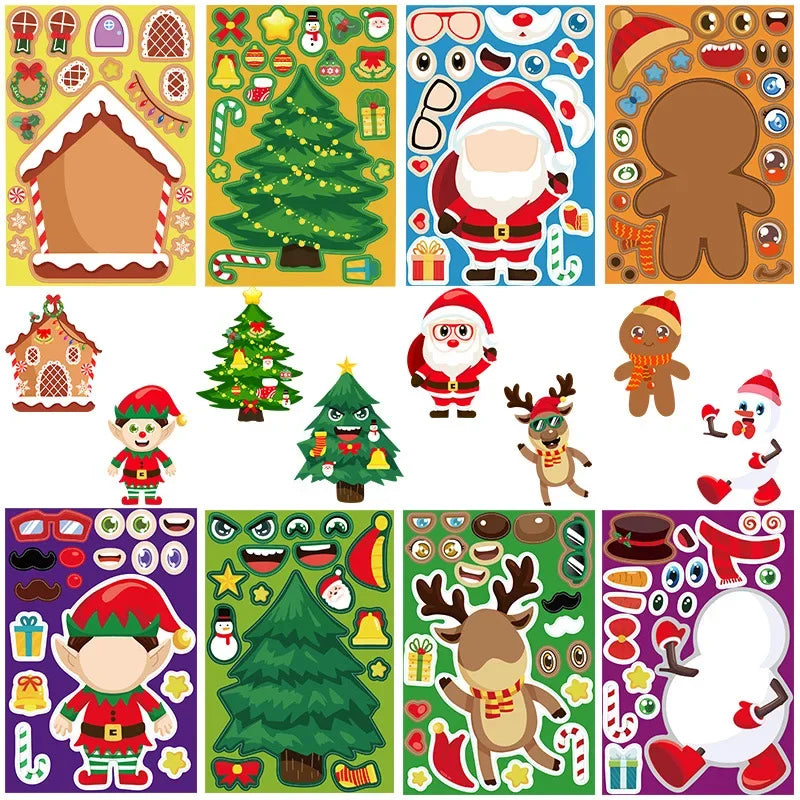 Karácsonyi Puzzle Matricák Diy