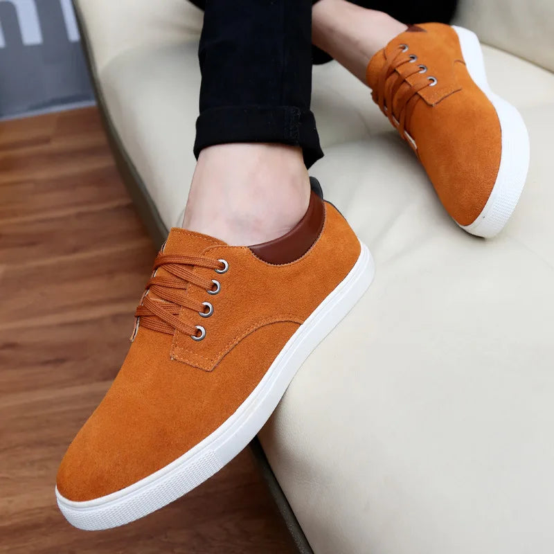 Férfi Divatos Sneaker - Velúr Bőr Casual Cipő Nagy Méretben