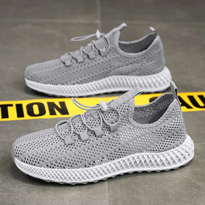 Férfi Casual Sneaker Mesh Slip-On - Légáteresztő Lapos Talpú Cipő Nagy Méret
