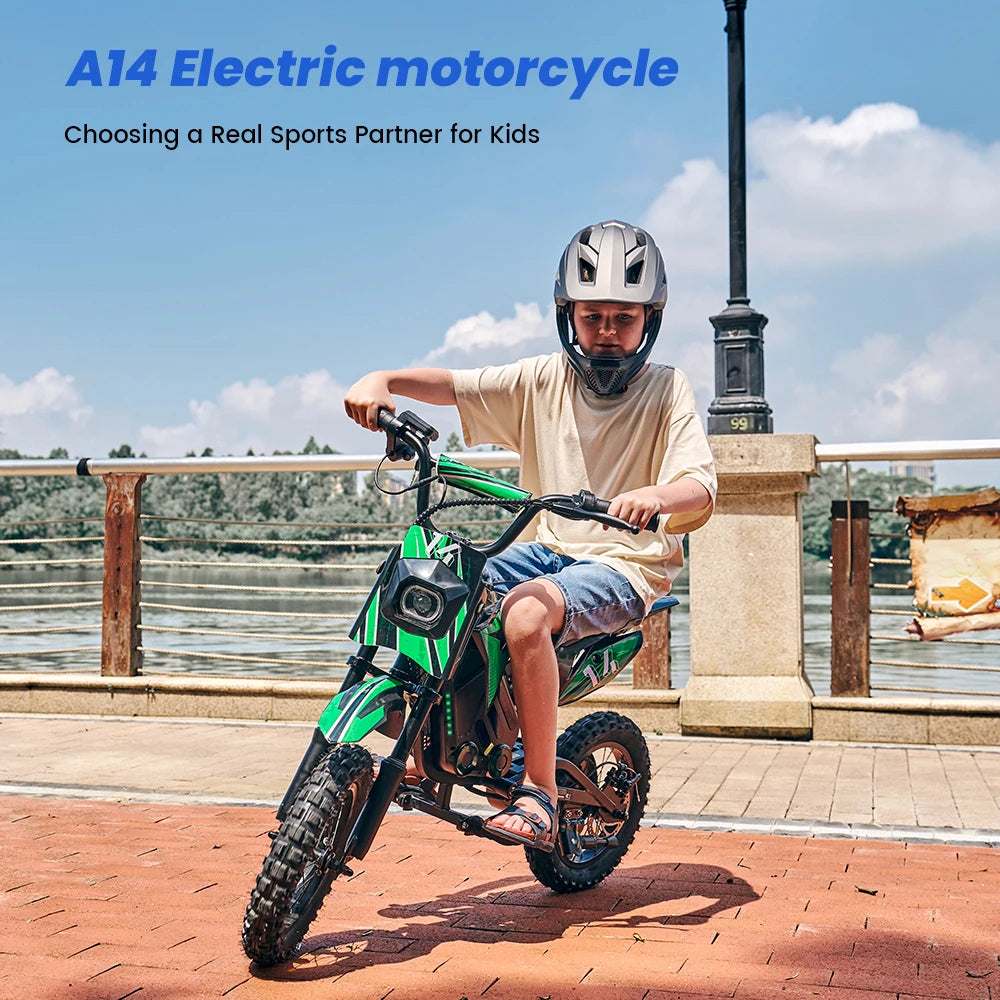 iScooter A14 Elektromos Cross Motor Gyerekeknek 500W - 27 km/h, 14 Hüvelyk, Terepjáró