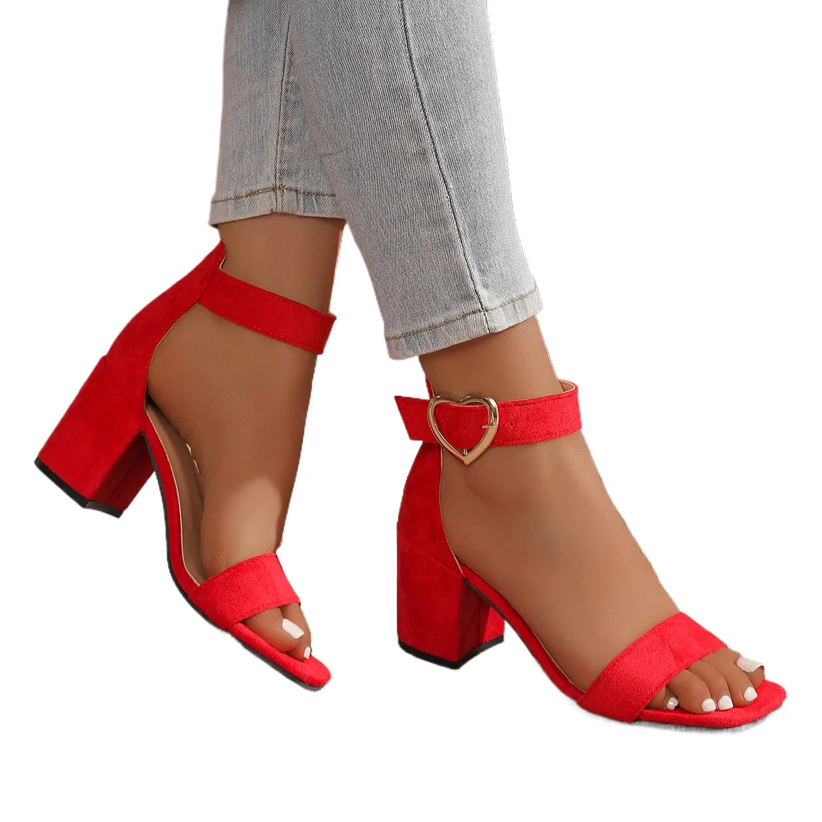 RZSMTYA Damenschuhe mit angesetztem Absatz