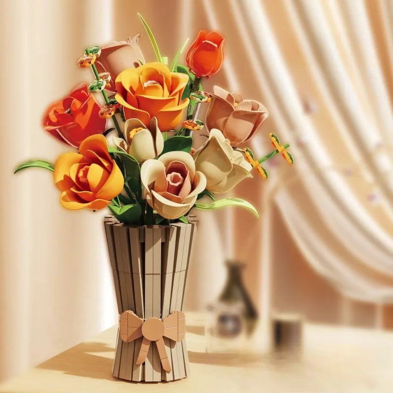 NONECE Rosen-Bausteine ​​Dekor