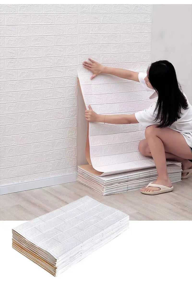 3D Tégla Tapéta Vízálló DZQCN