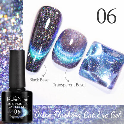 Puente Cat Eye Gel Fényes Kék