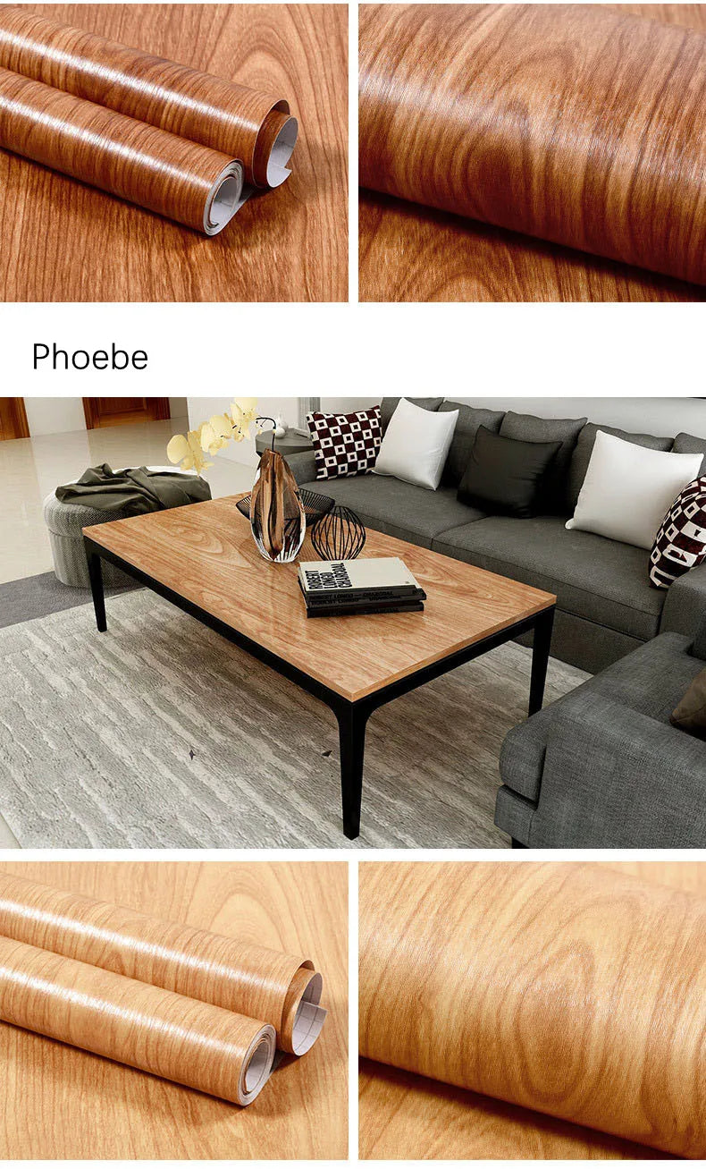 Wood Pattern Self-Adhesive Wall Film