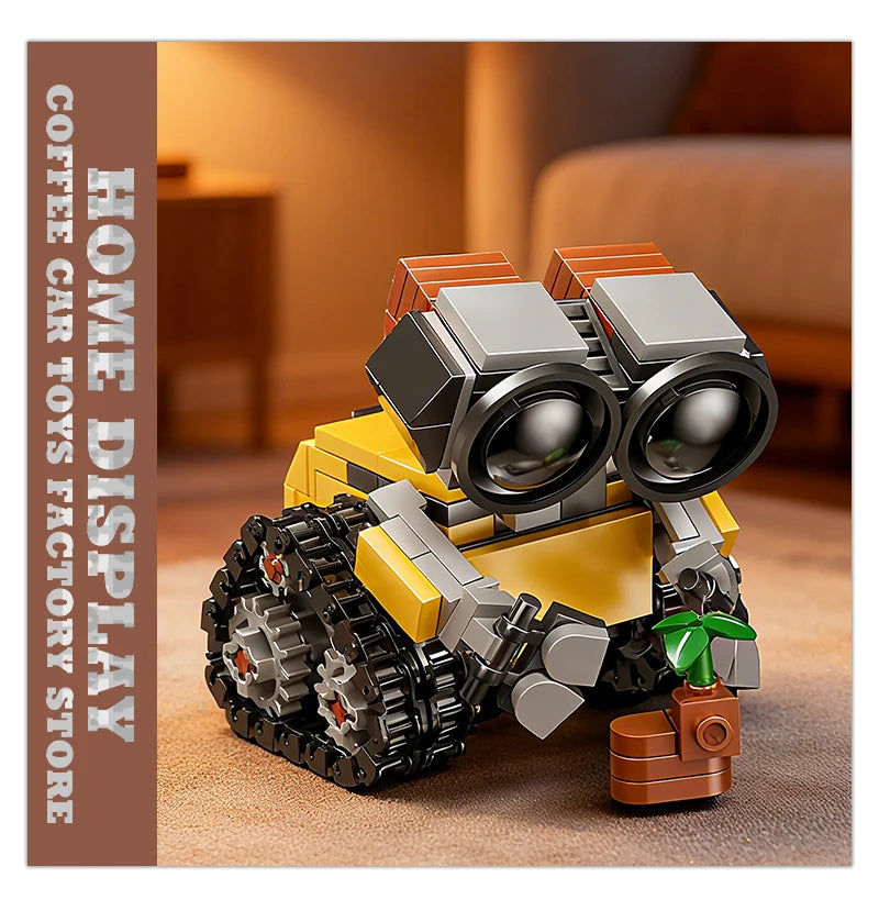 Disney Space Mini Robot MOC Építő Bricks Játékok - 217 Darabos Tracked Bot Modell Klasszikus Sci Fi Gyerekeknek