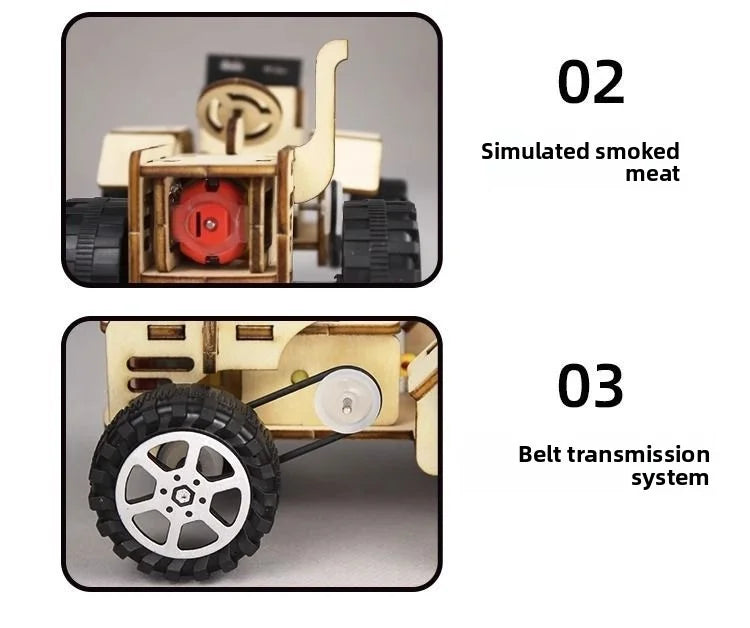 Traktor Modell 3D Fa Kirakó