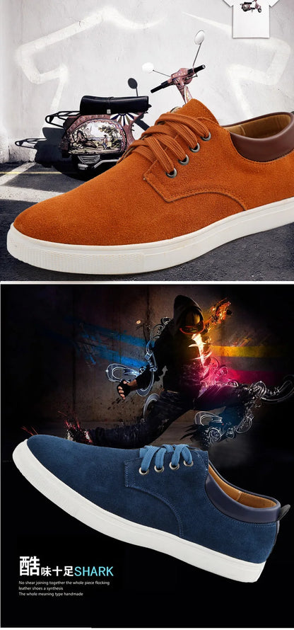 Férfi Divatos Sneaker - Velúr Bőr Casual Cipő Nagy Méretben